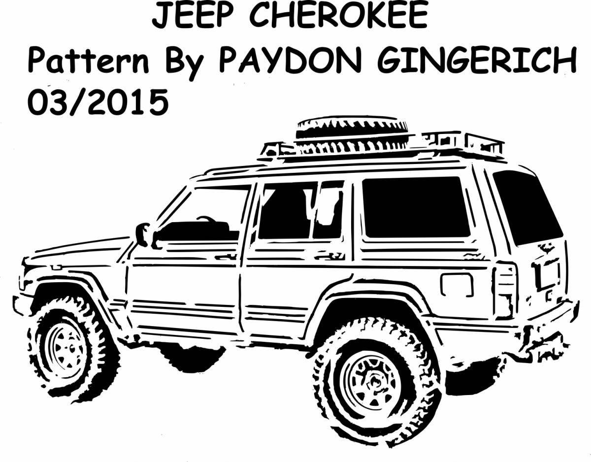 Элегантная раскраска jeep grand cherokee