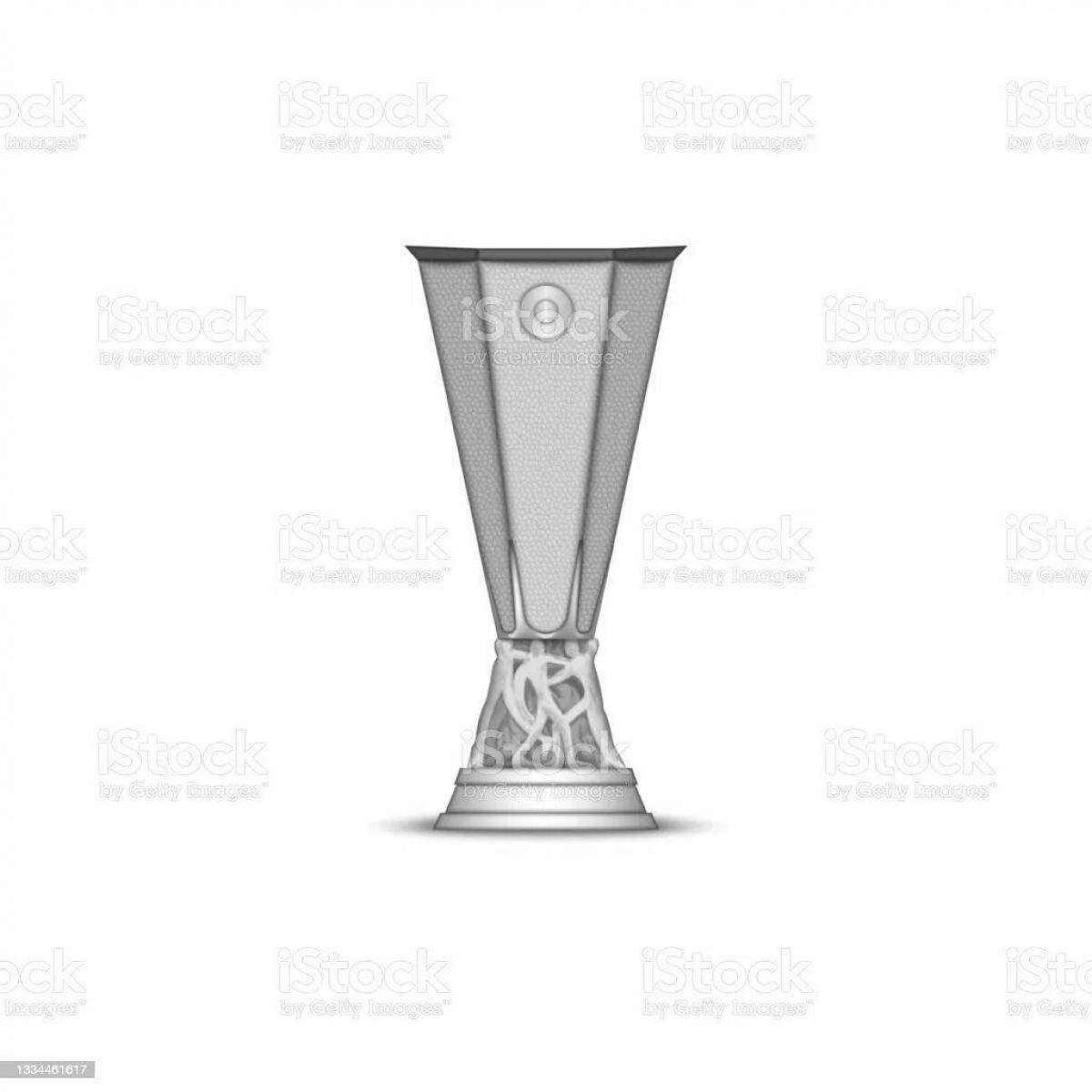 Colorful Champions League Cup coloring book
