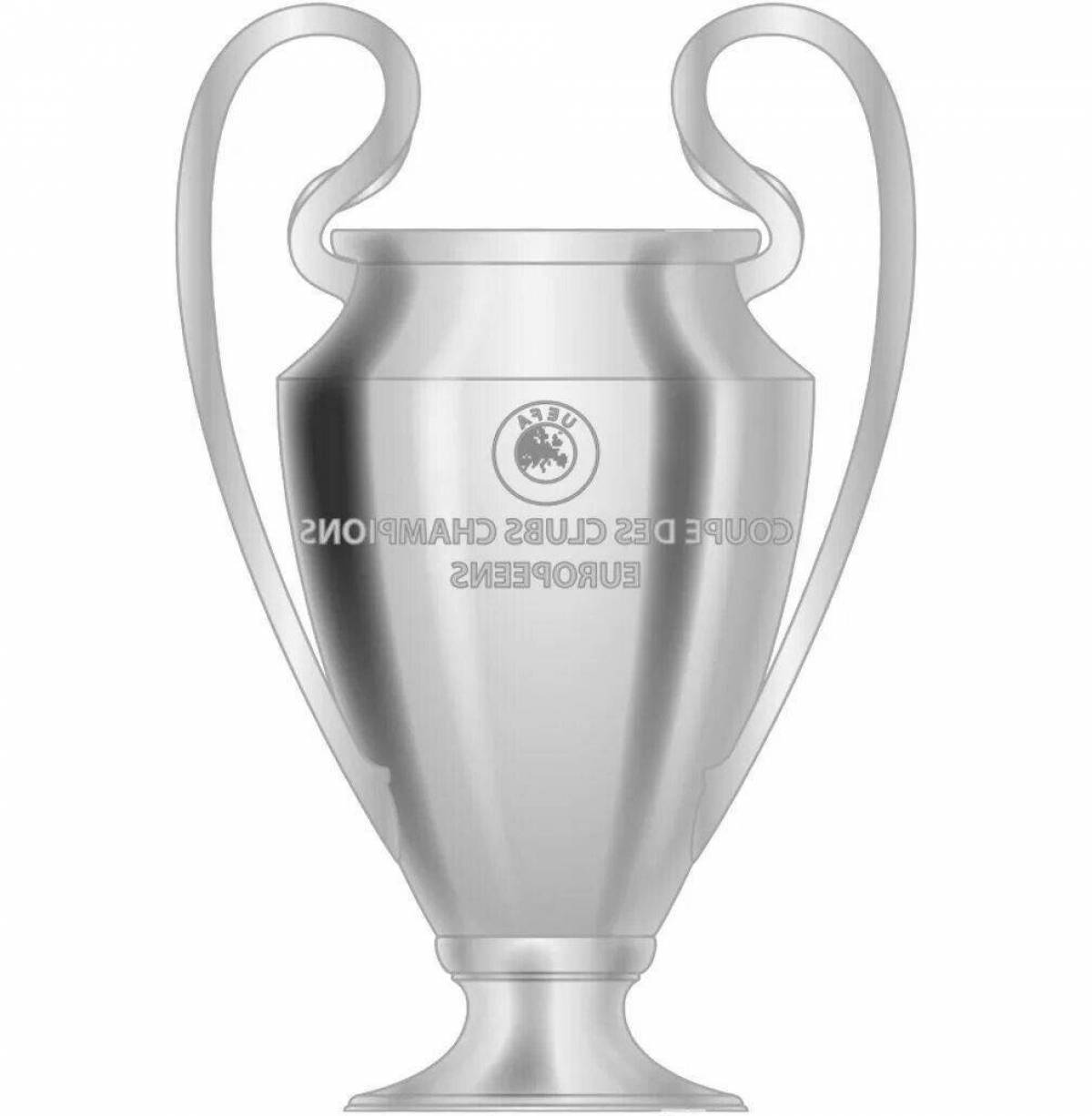 Colorfully illustrated Champions League cup coloring book