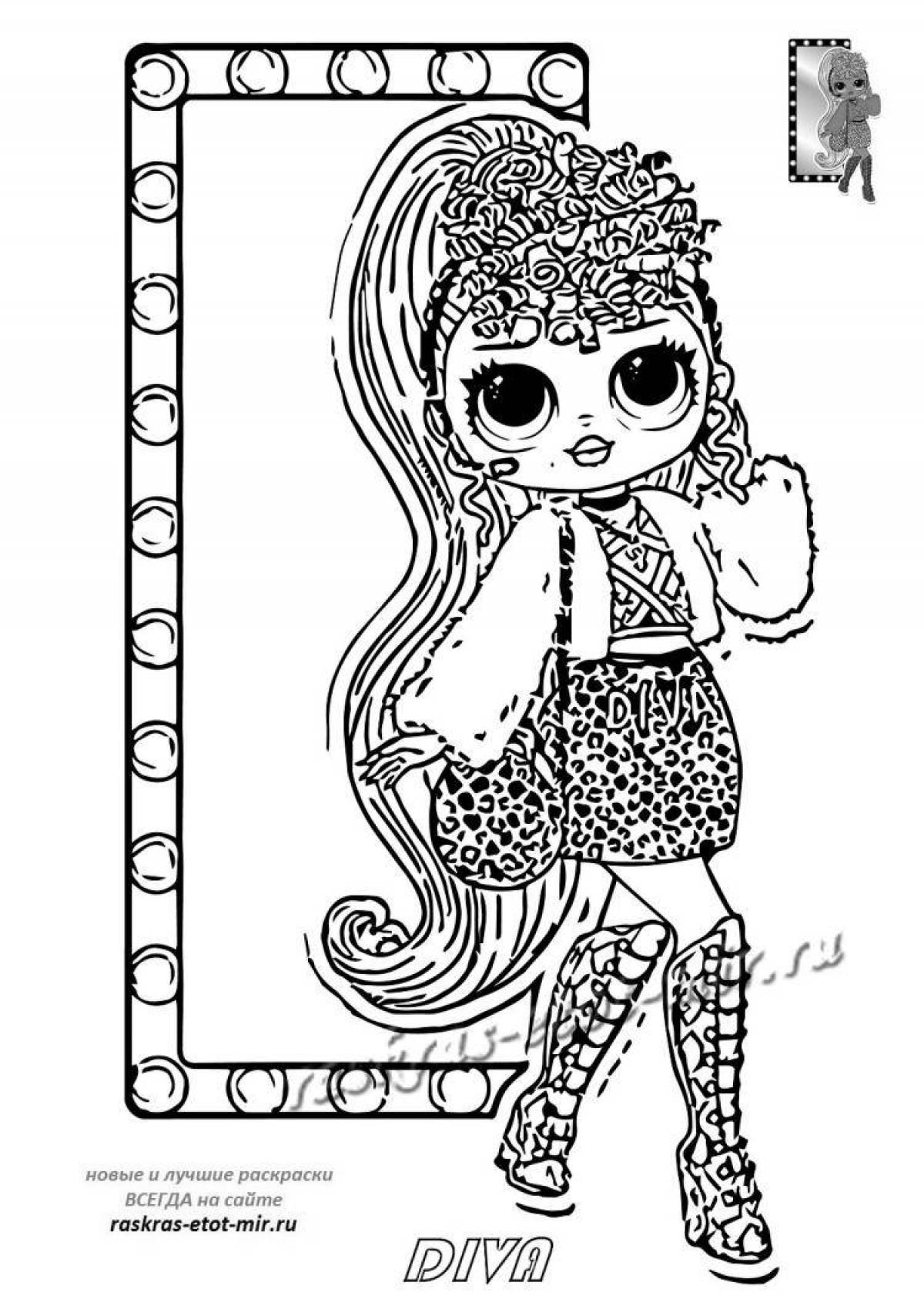 Adorable lol diva coloring doll