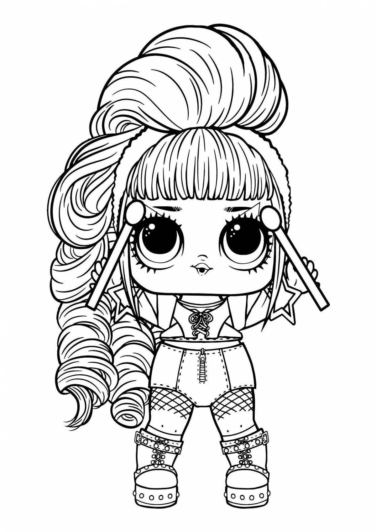Little diva coloring doll