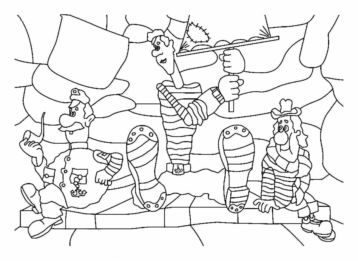 Coloring bright captain vrungel