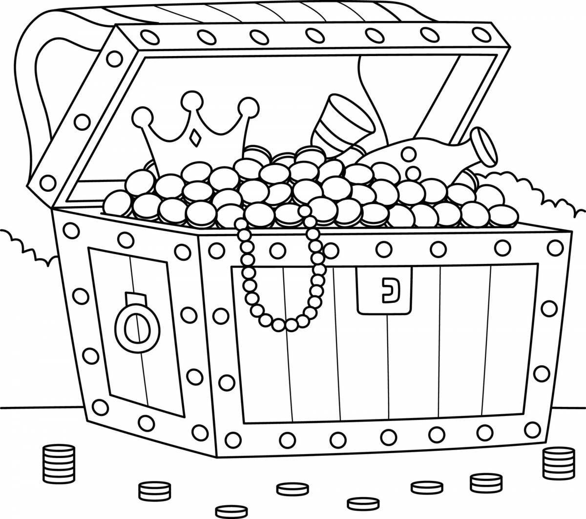 Attractive coloring chest for kids