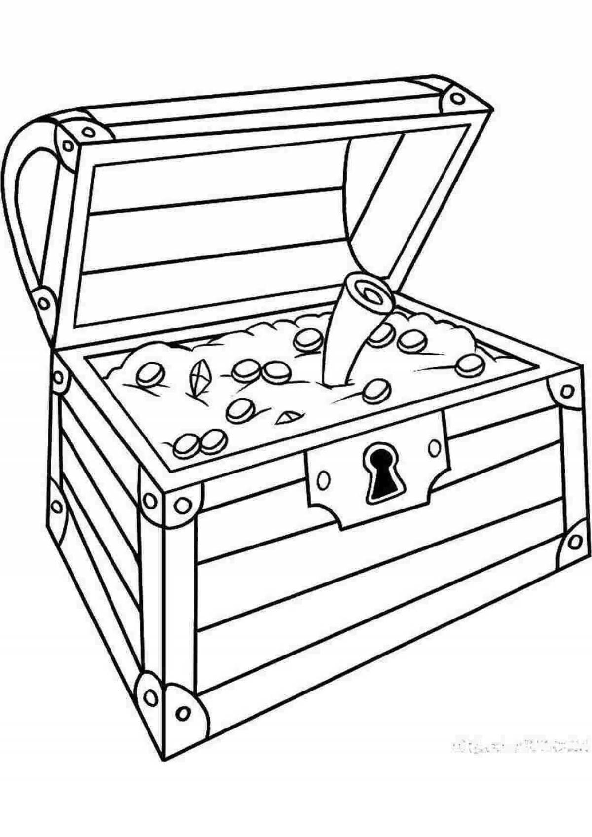 Раскрасить золото. Сундук с сокровищами раскраска. Сундучок раскраска. Сундук с сокровищами карандашом. Сундук раскраска для детей.