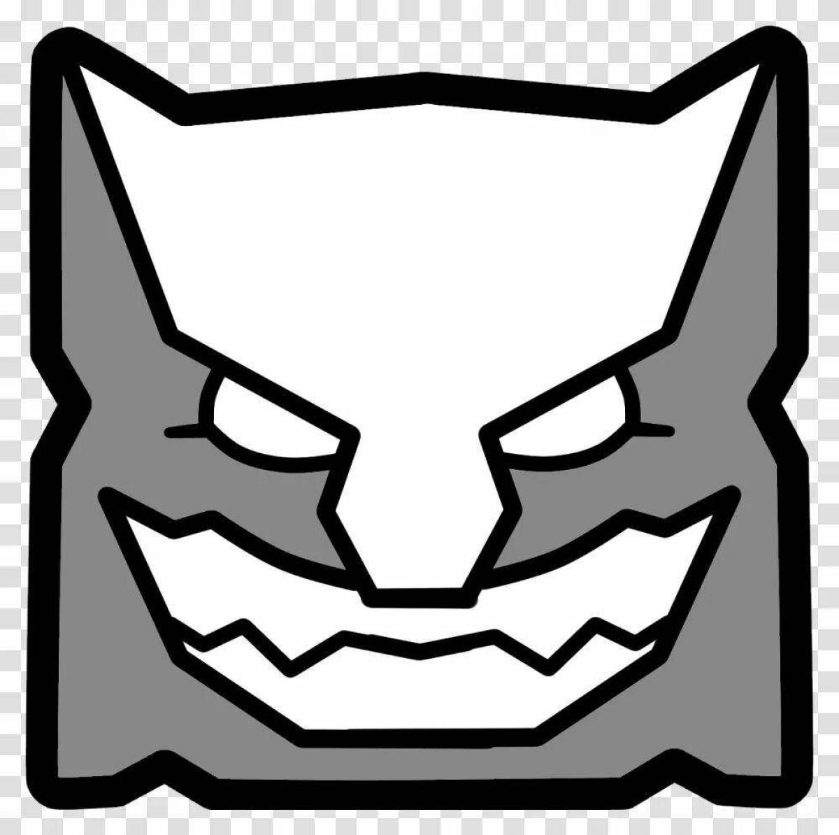 Coloring page with intricate three-stroke geometry