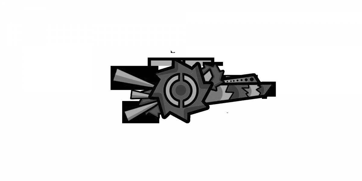 Adorable three dash geometry coloring page