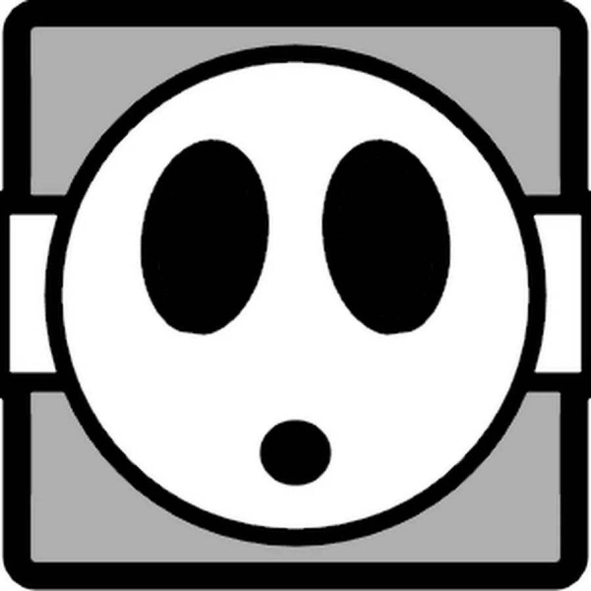 Adorable three-stroke geometric coloring book