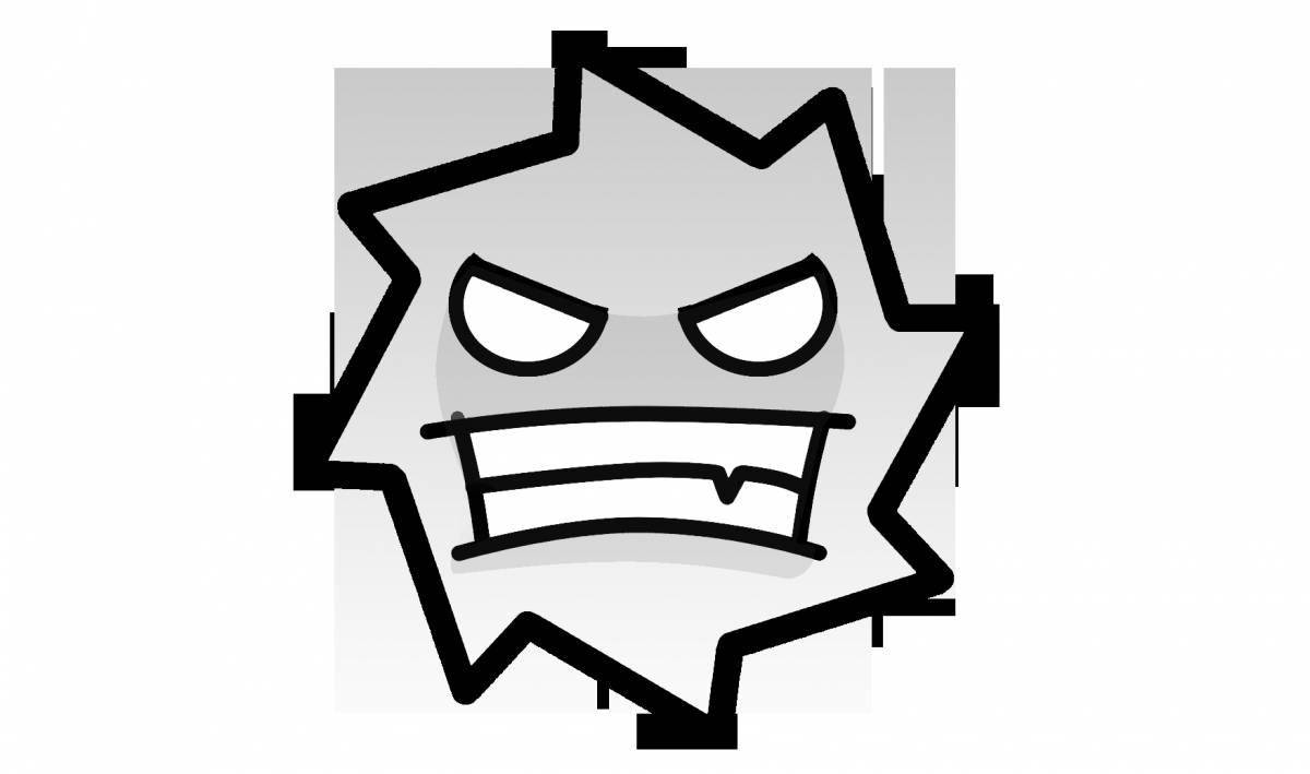 Attractive three-dash geometric coloring