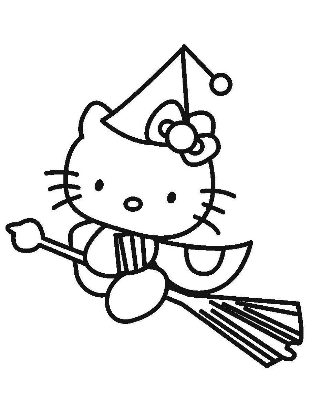 Hello kitty scary coloring book