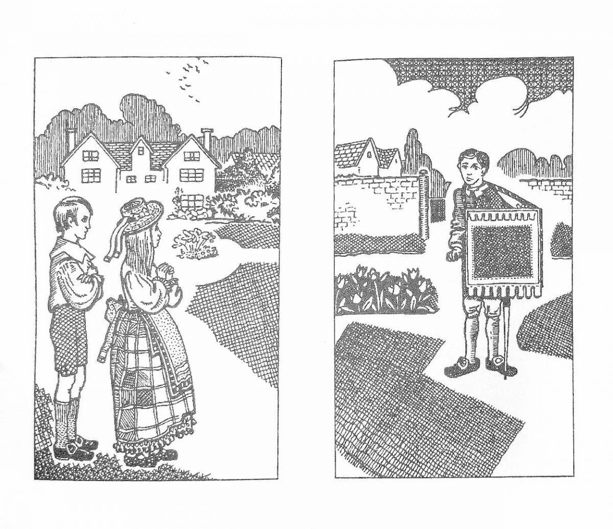 Colourful coloring hurdy-gurdy for children