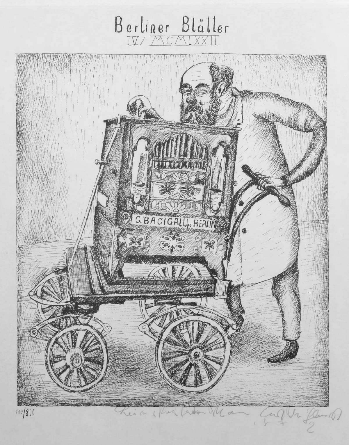 Fun coloring hurdy-gurdy for children