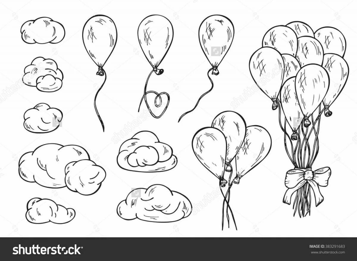 Coloring bunch of balloons