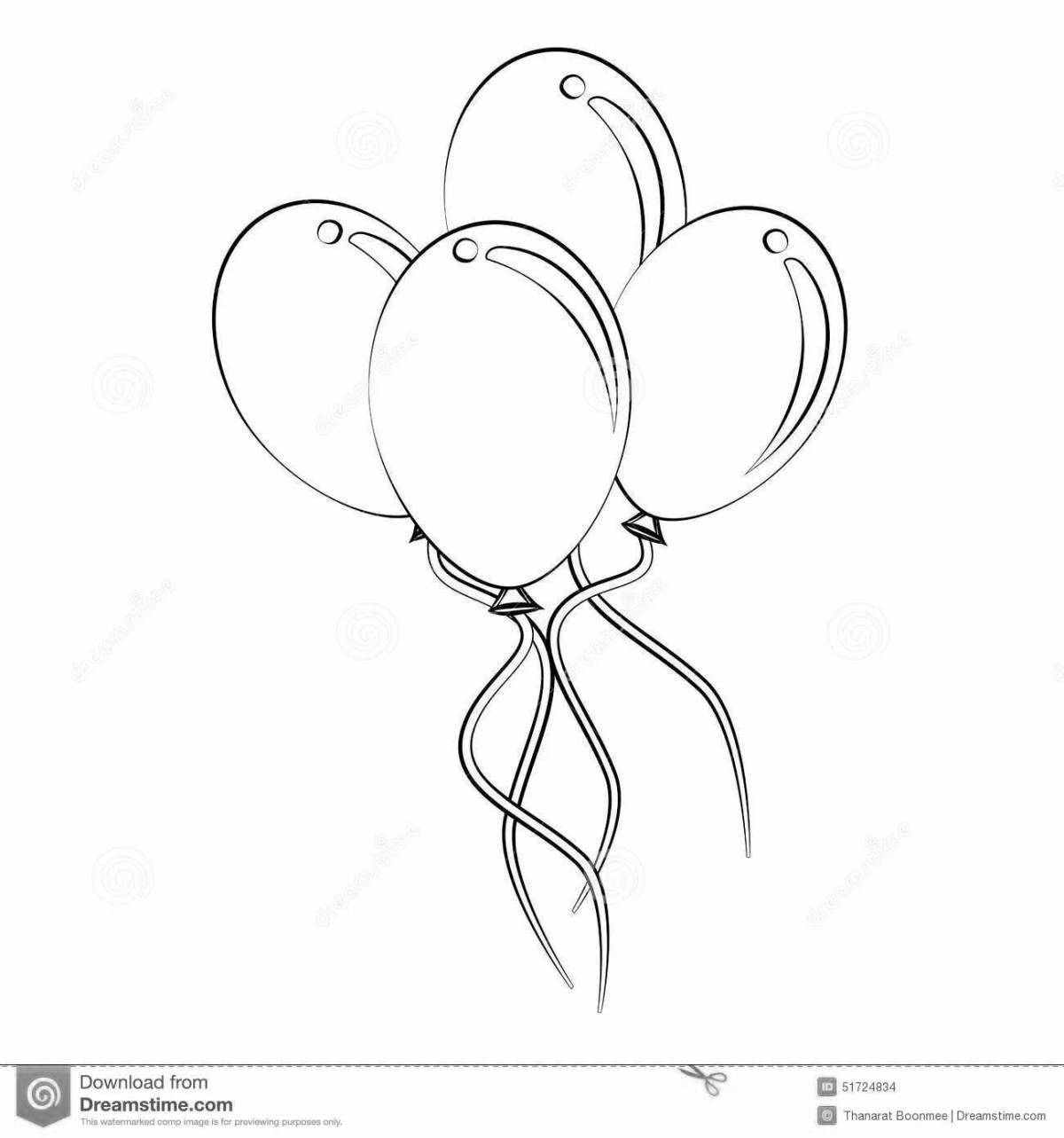 Coloring of colorful balloons