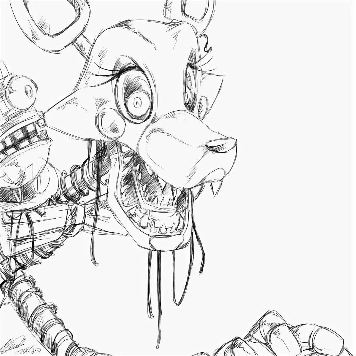 Photo Magic coloring mangle fnaf 2