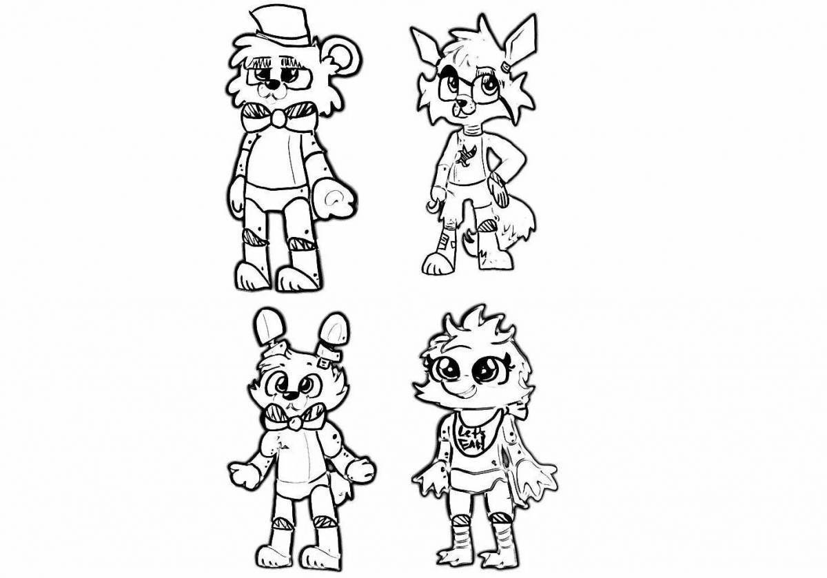 Photo Great fnaf 2 mangle coloring page