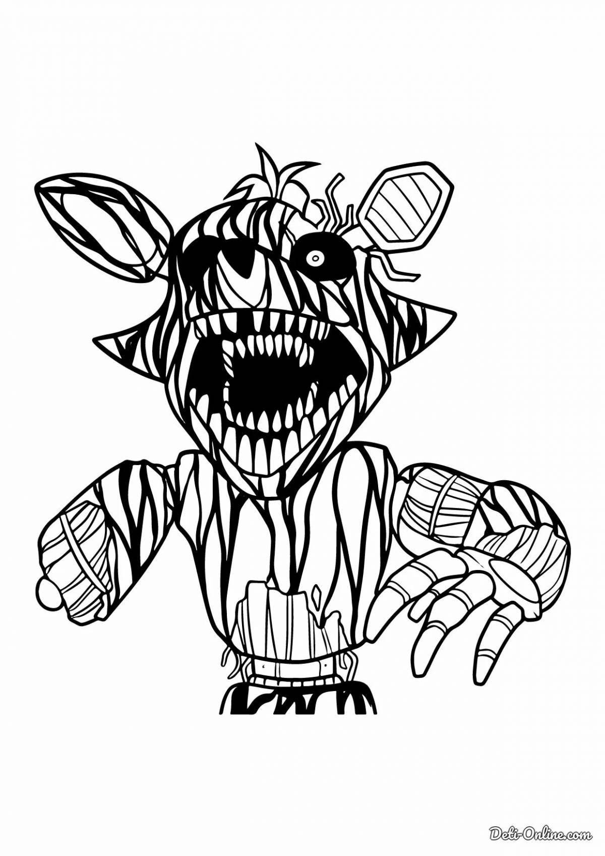 Потрясающая раскраска mangle fnaf 2