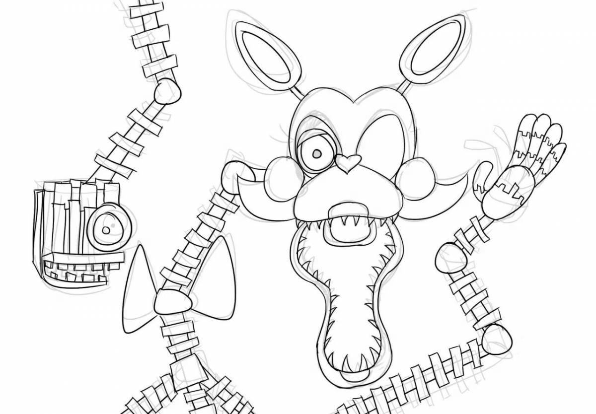 Привлекательная раскраска mangle fnaf 2