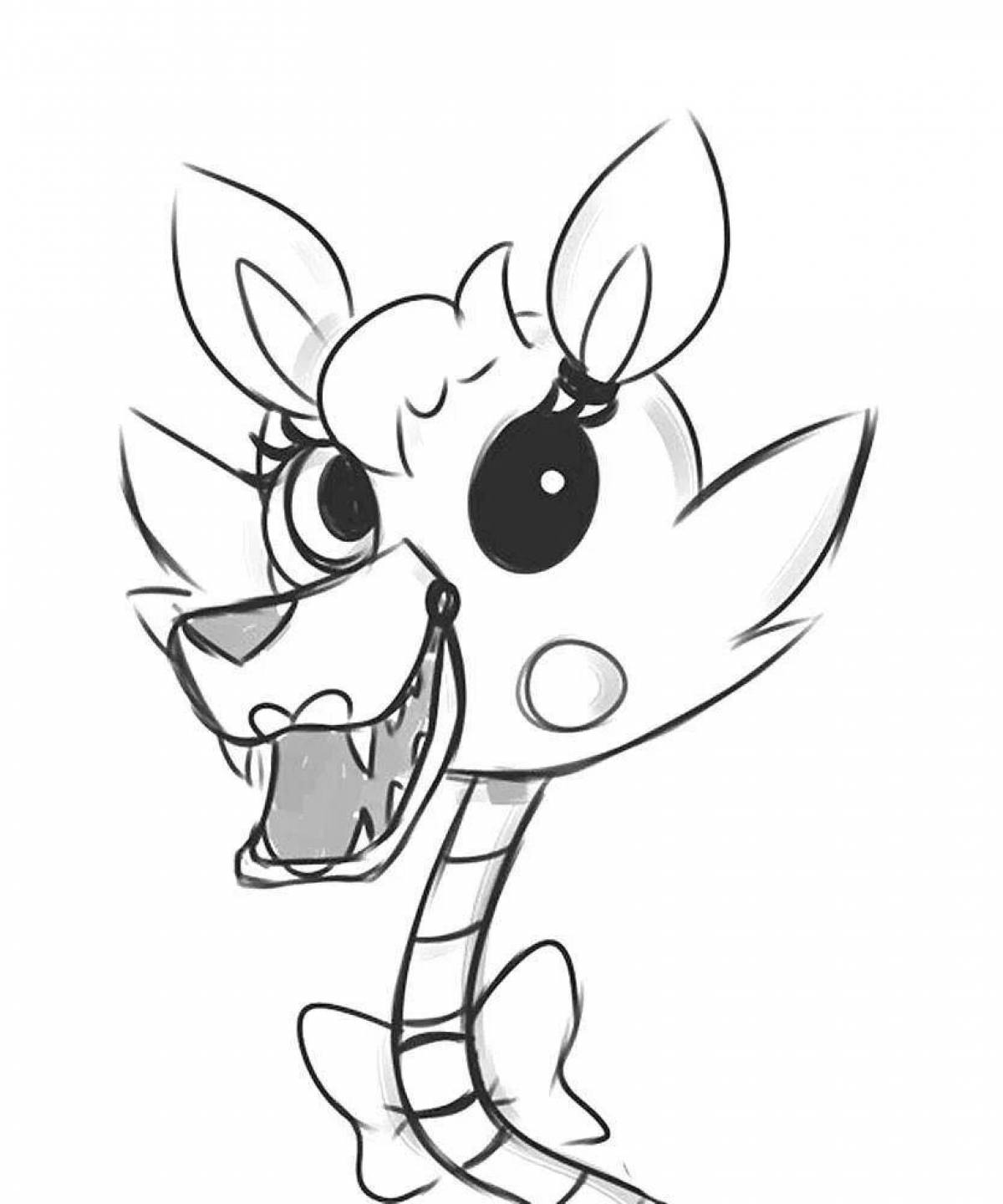 Dazzling coloring page mangle fnaf 2