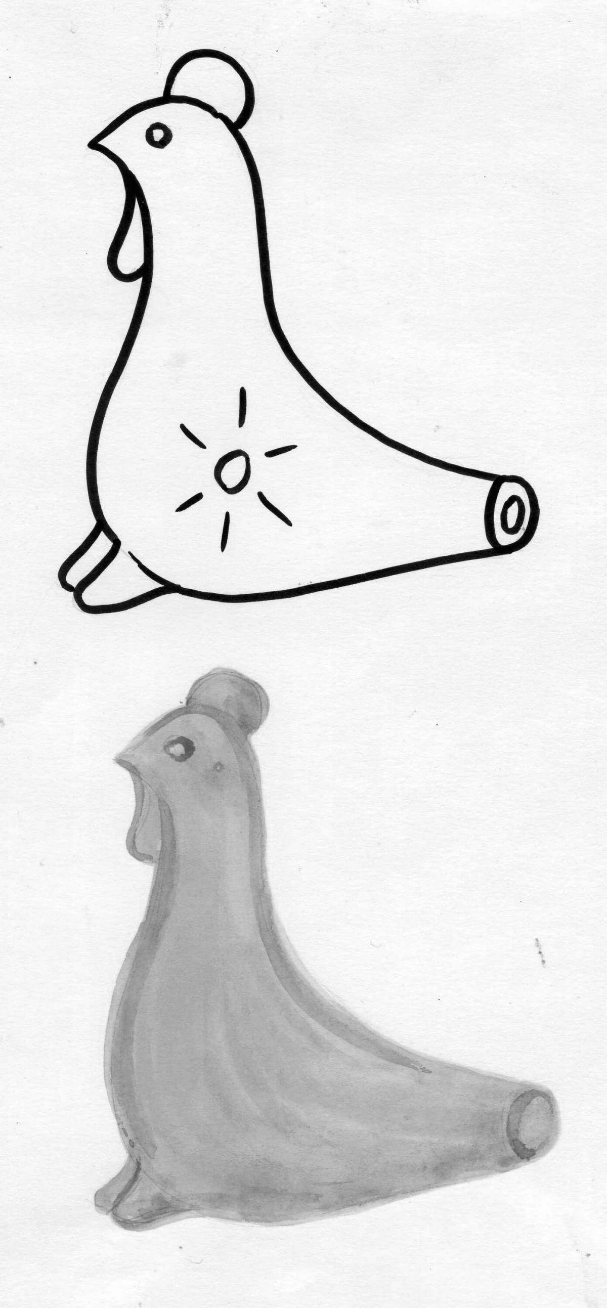 Playful Belarusian folk coloring toy