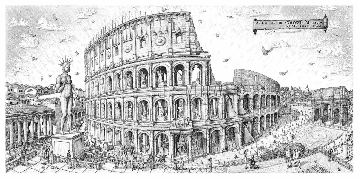 Coliseum grandiose in rome