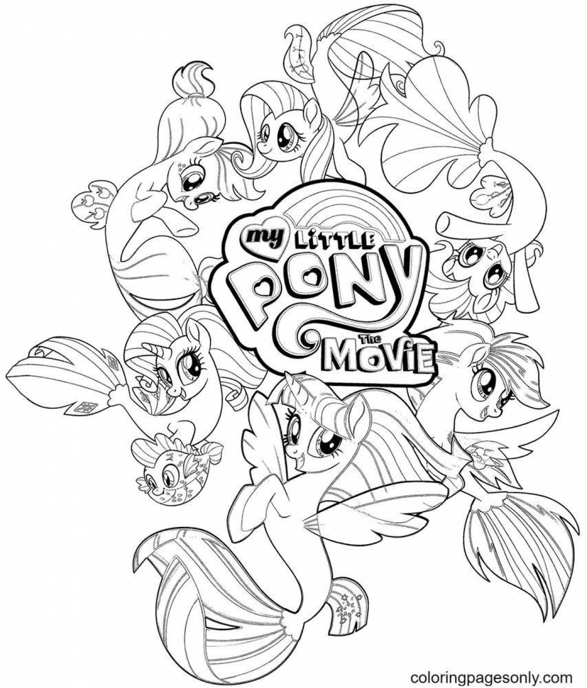 Amazing coloring pages malital pony mermaids