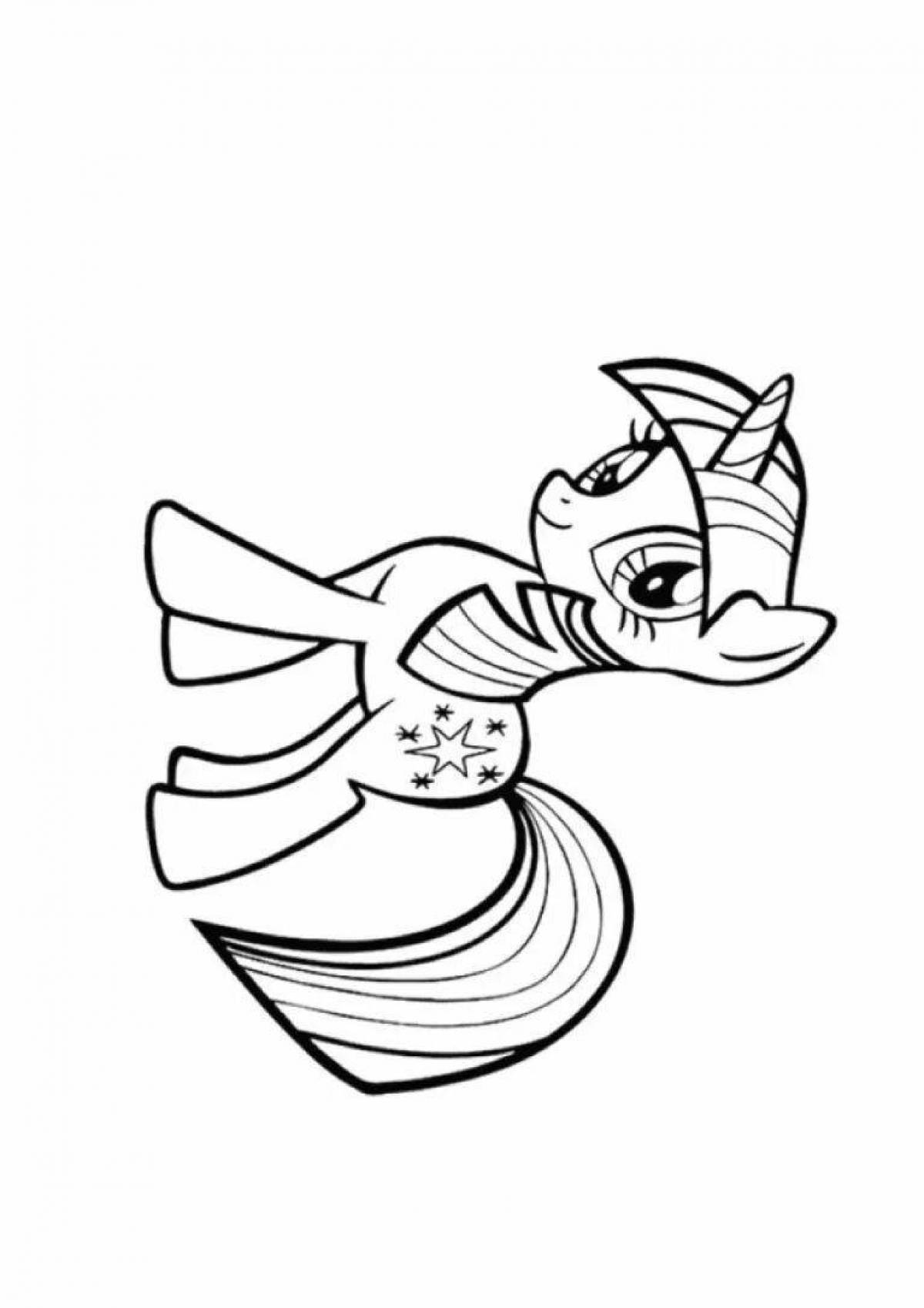 Wonderful coloring malital pony mermaid