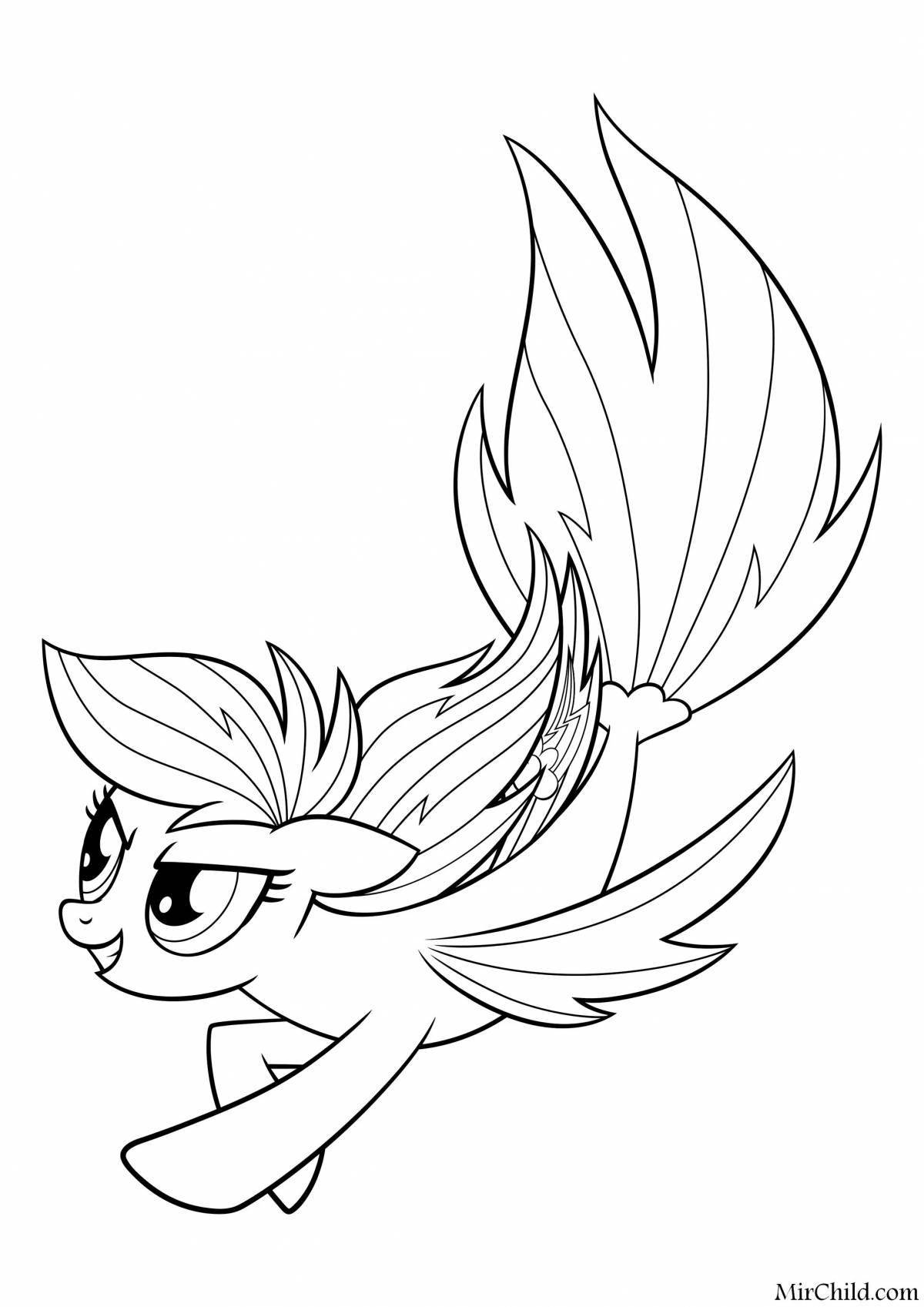 Malital pony mermaids coloring page