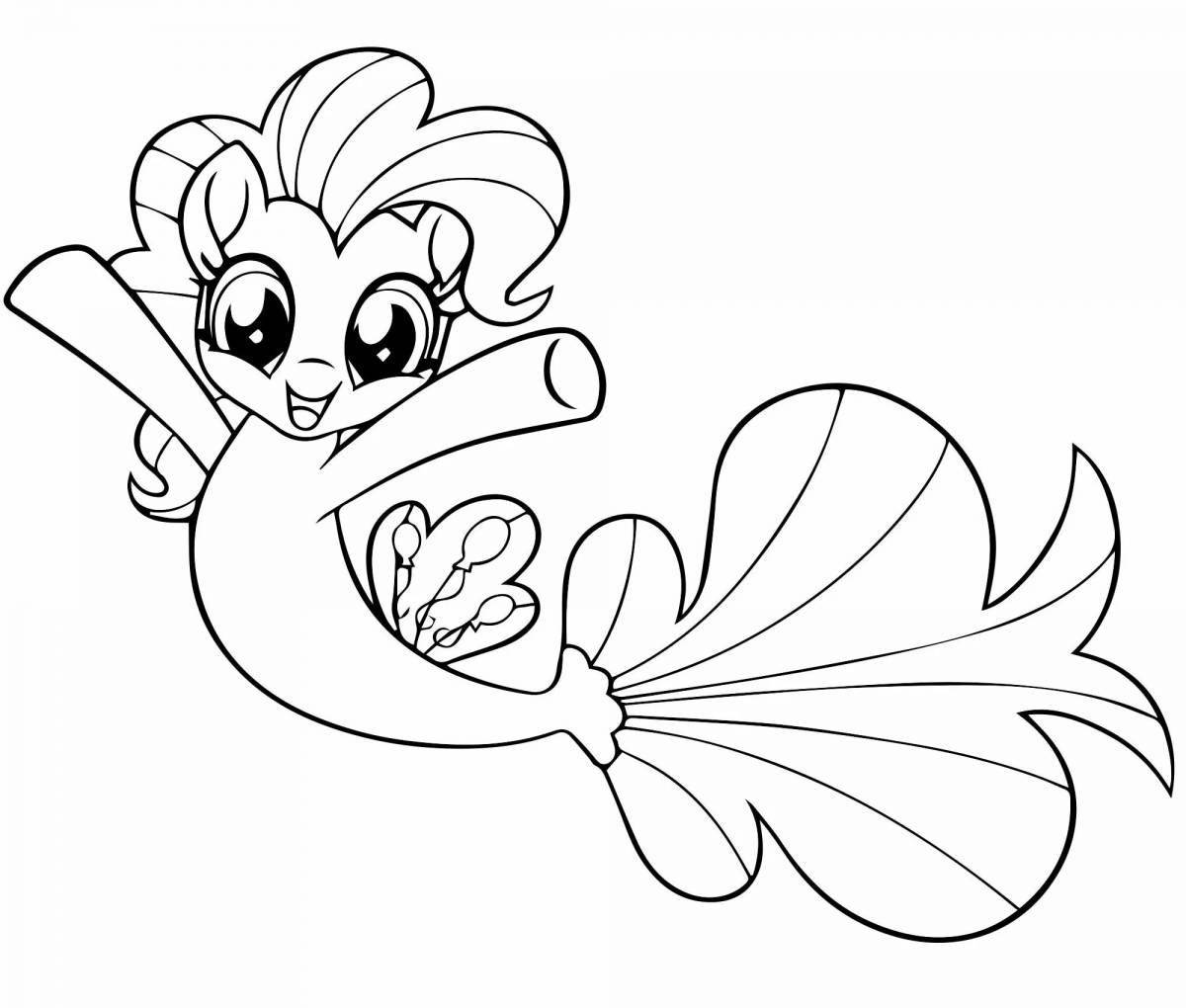 Malital pony mermaid coloring page