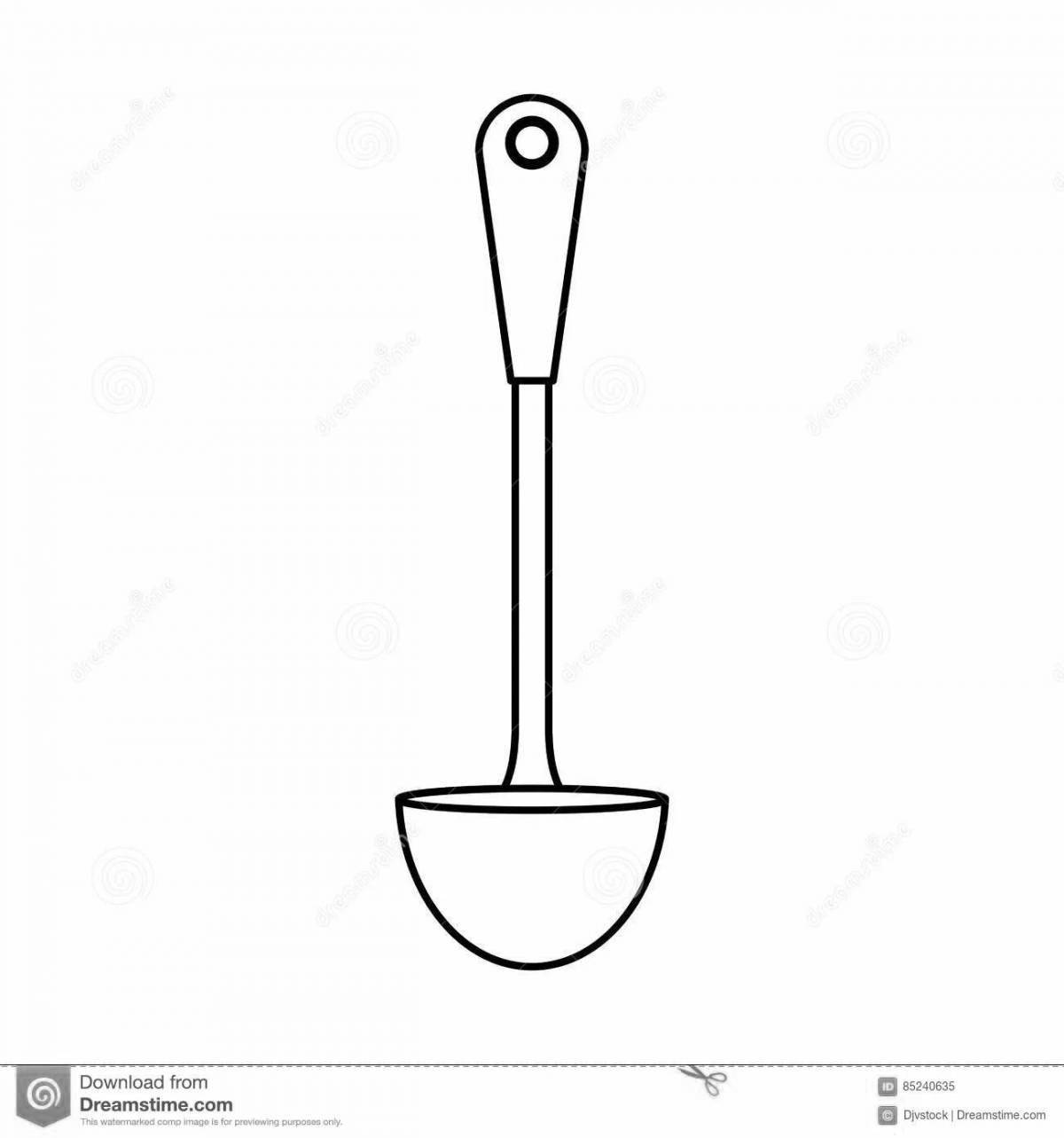 Fun coloring ladle for babies