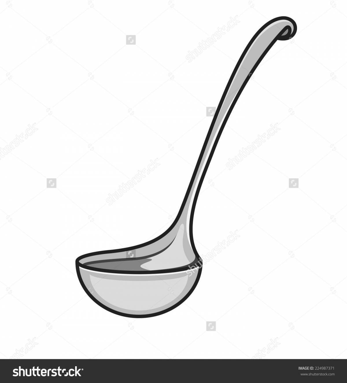 Charming ladle coloring for juniors