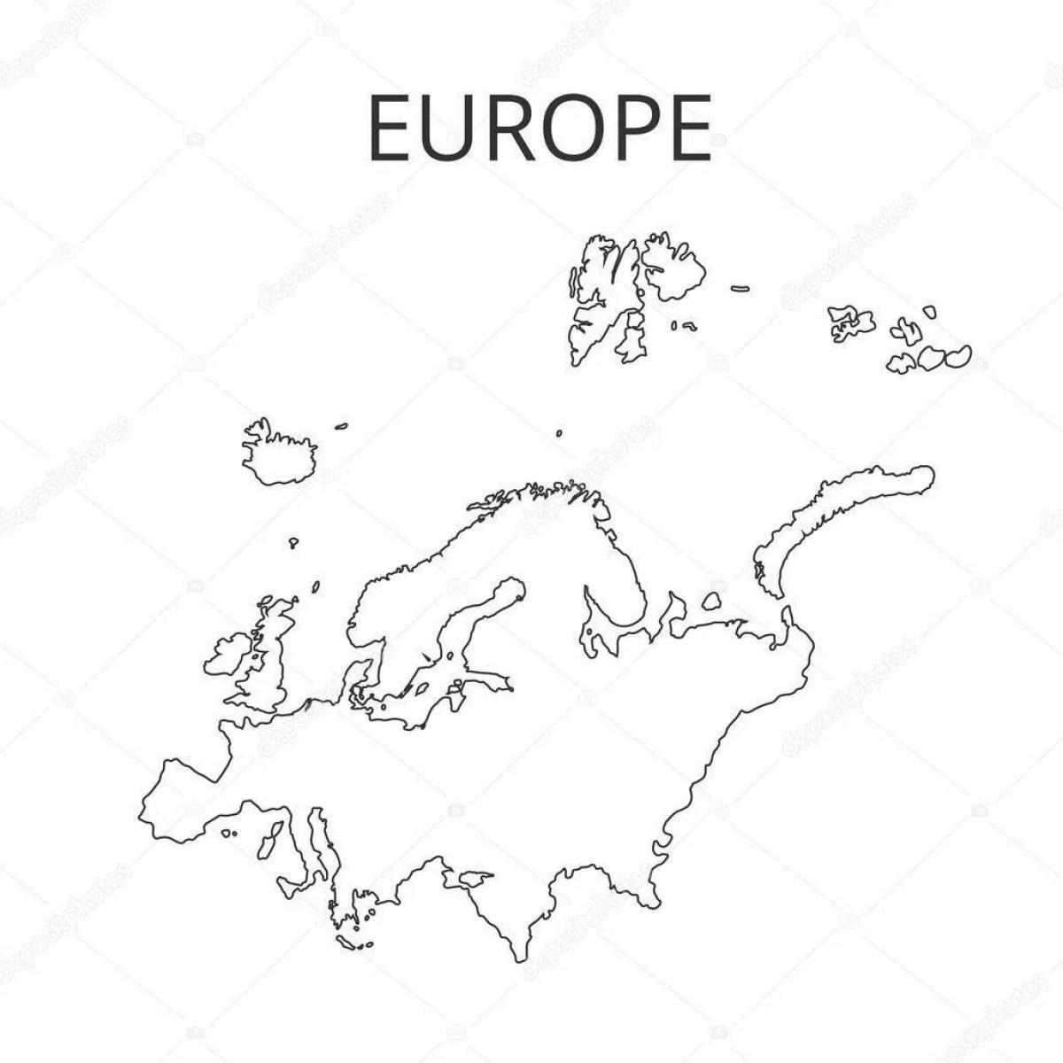 Impressive coloring map of europe in 1914