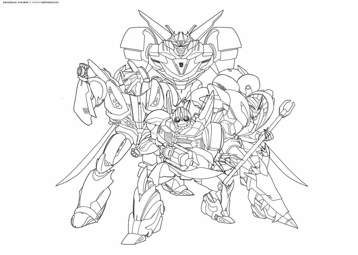 Humorous transformers prime archie coloring book