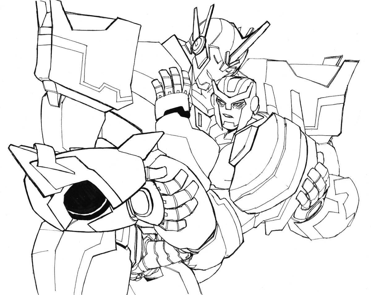 Entertaining transformers prime archie coloring book