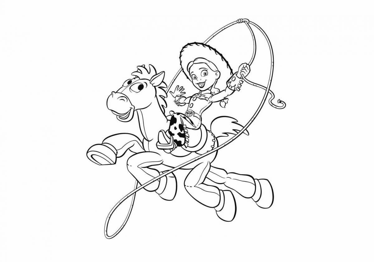 Coloring book funny jessie toy story