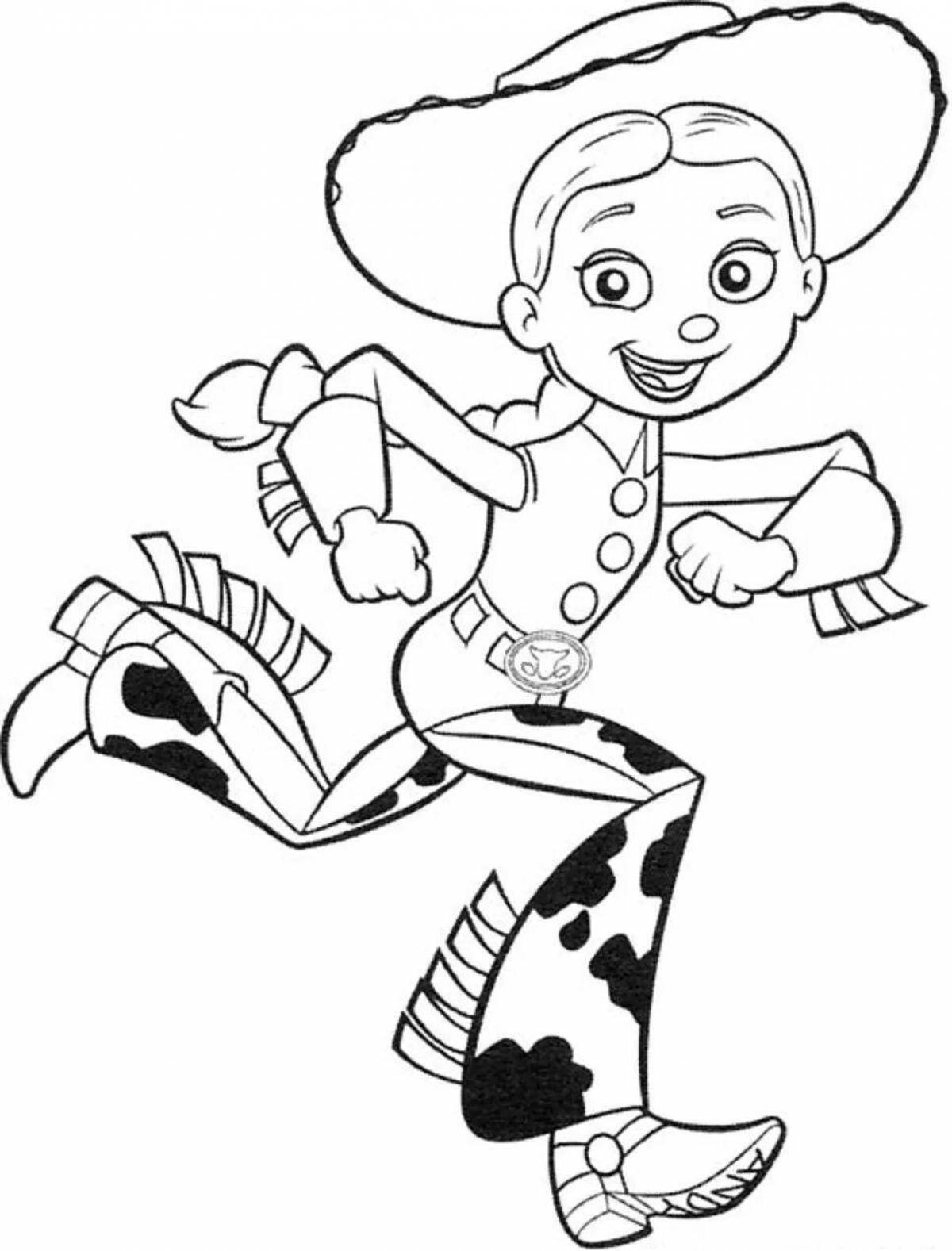Jessie's adorable toy story coloring book