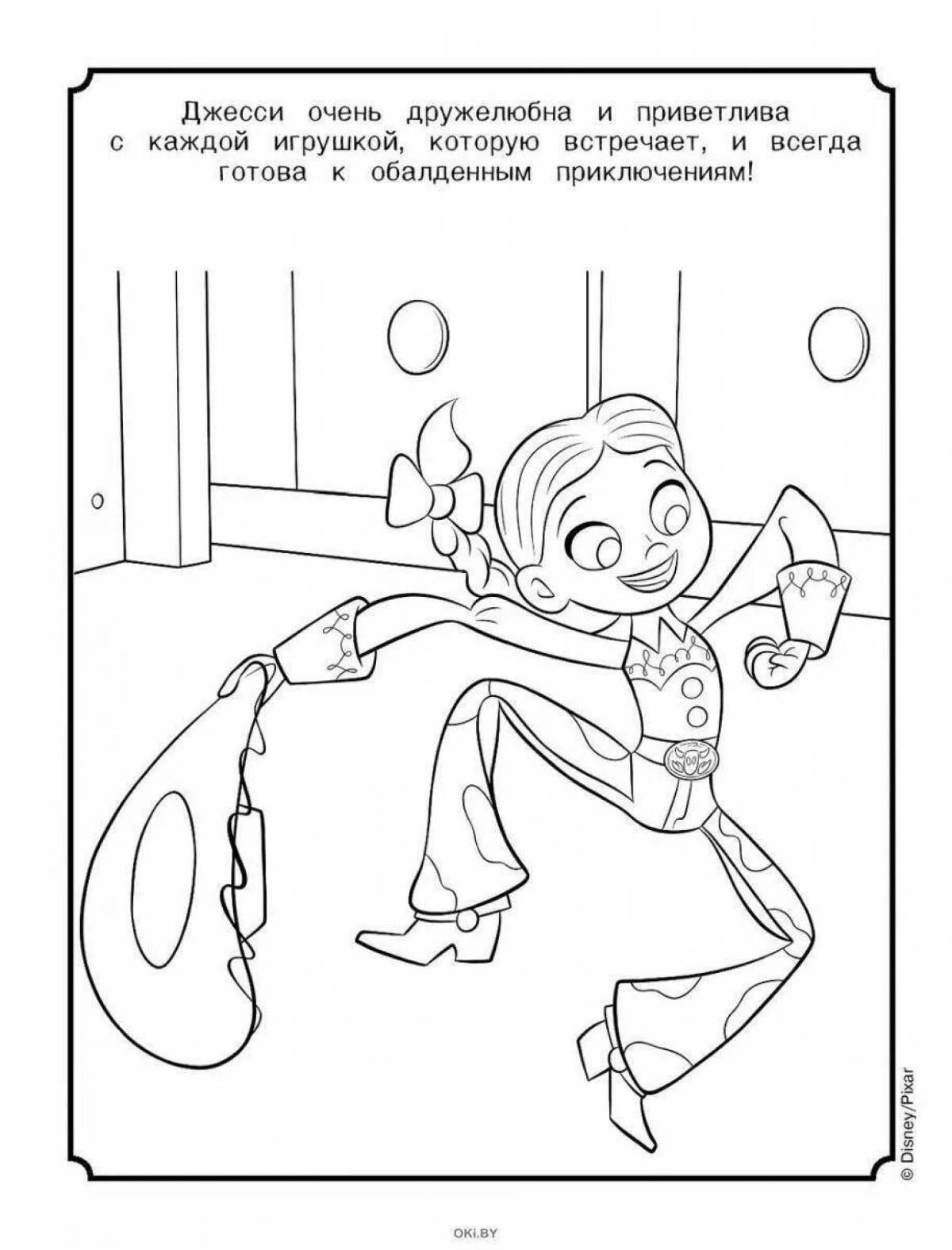 Coloring book jessie's gorgeous toy story