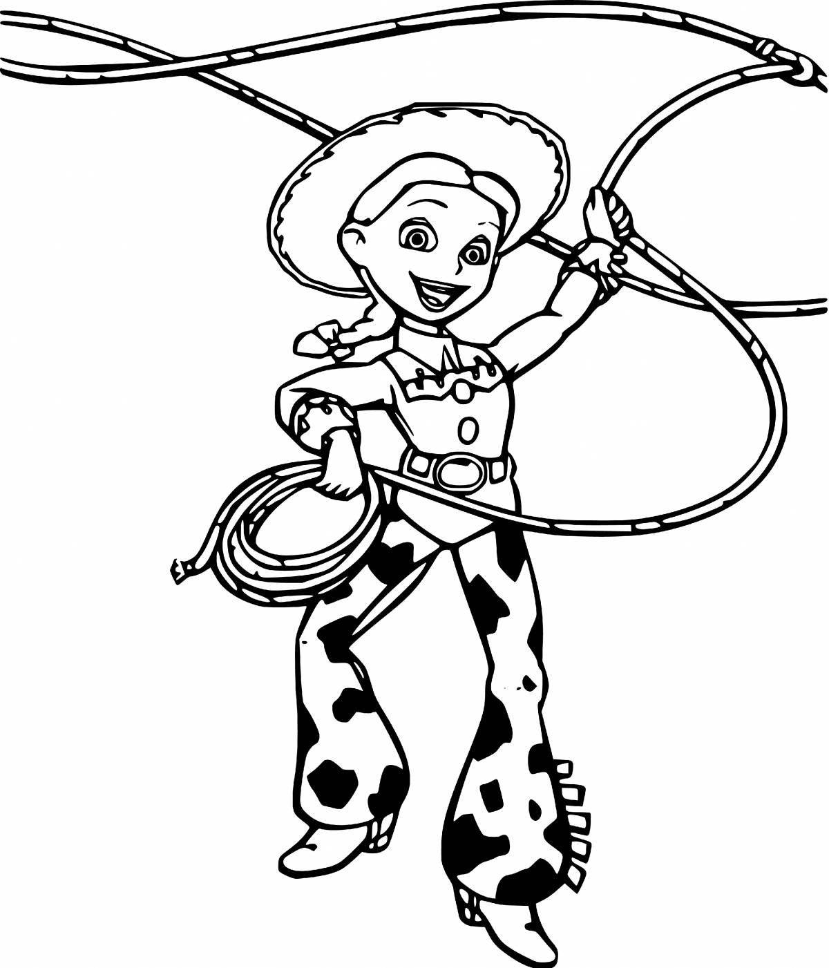 Jessie's Amazing Toy Story Coloring Page