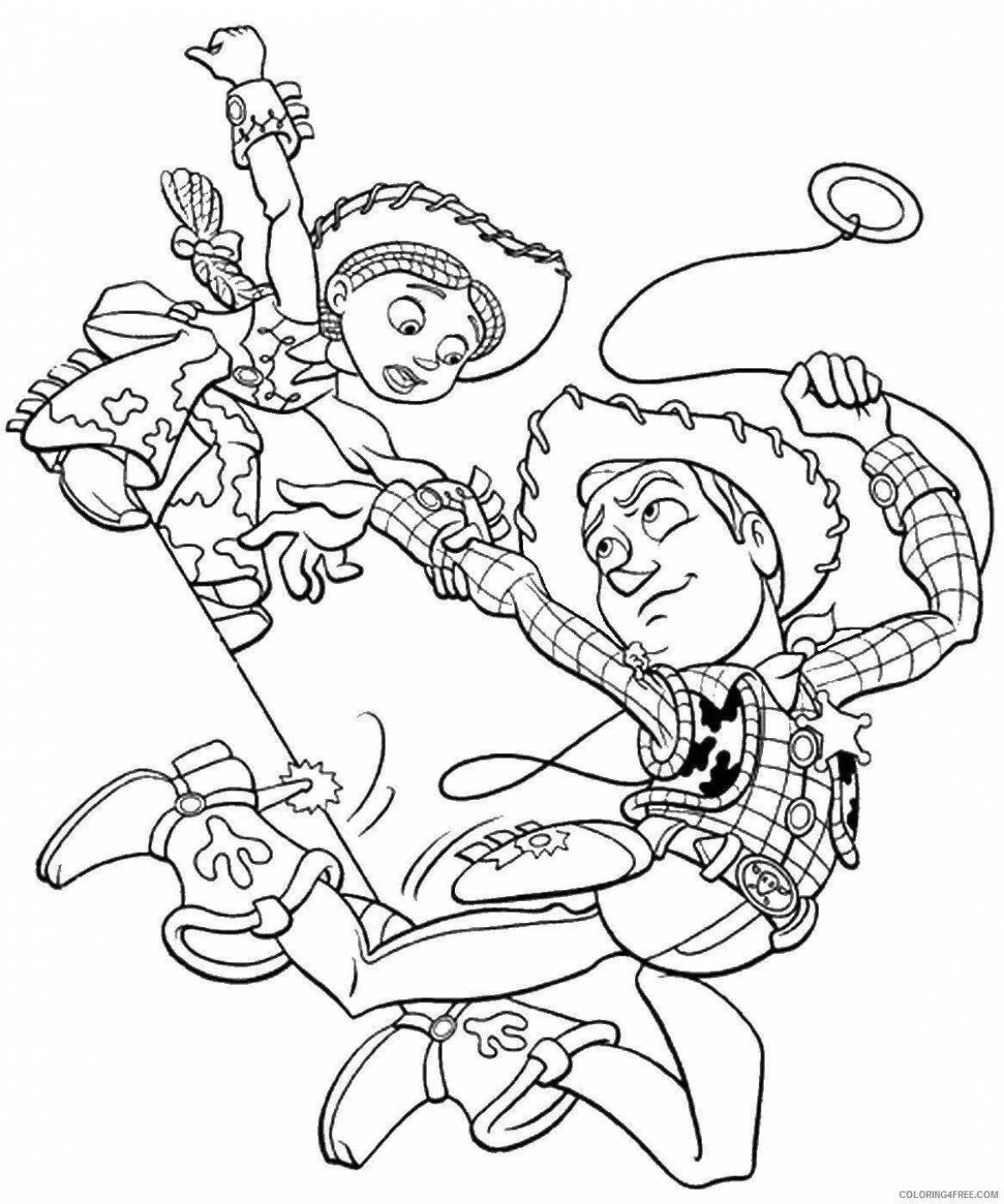 Coloring book adorable jessie toy story