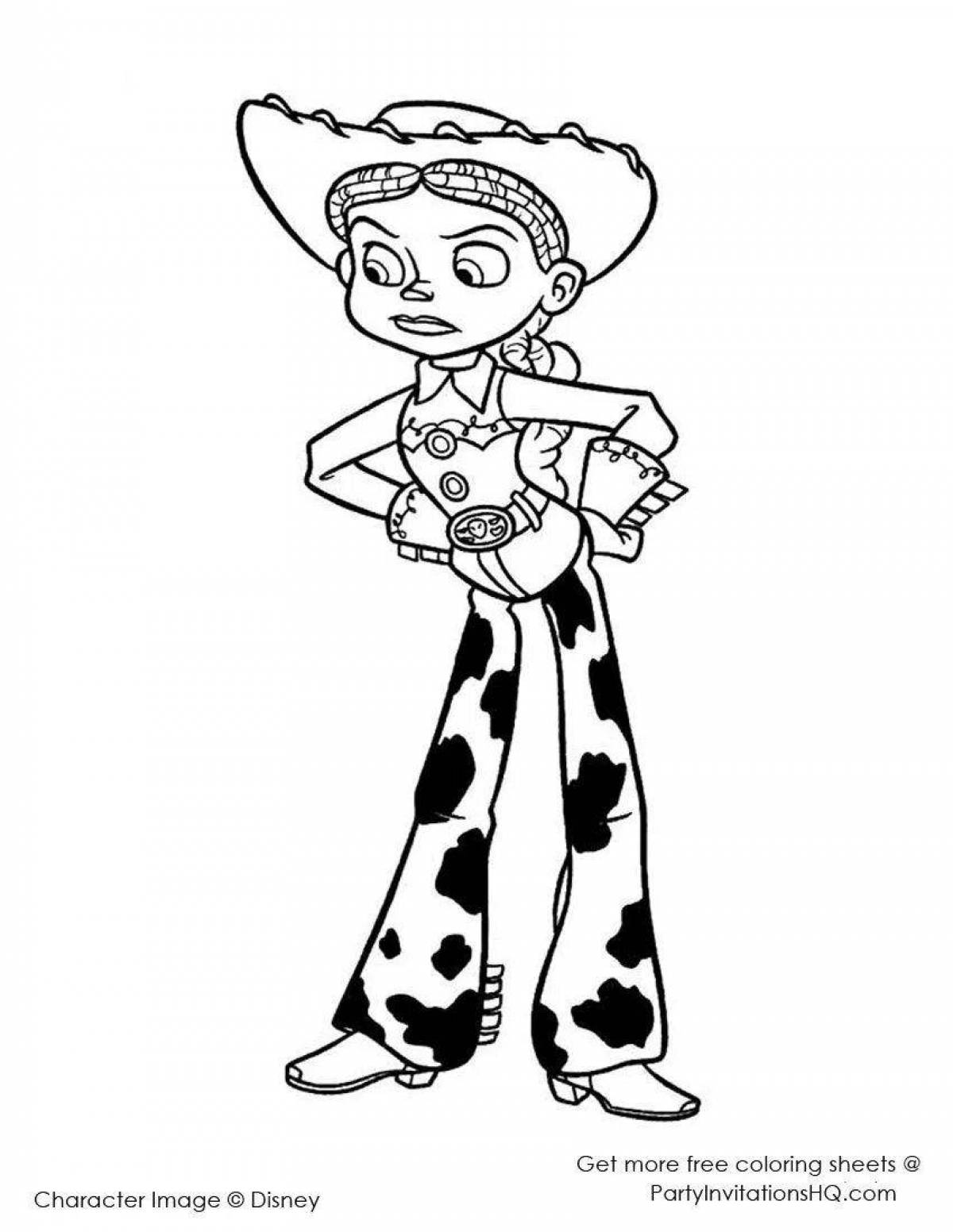 Cute jessie toy story coloring book