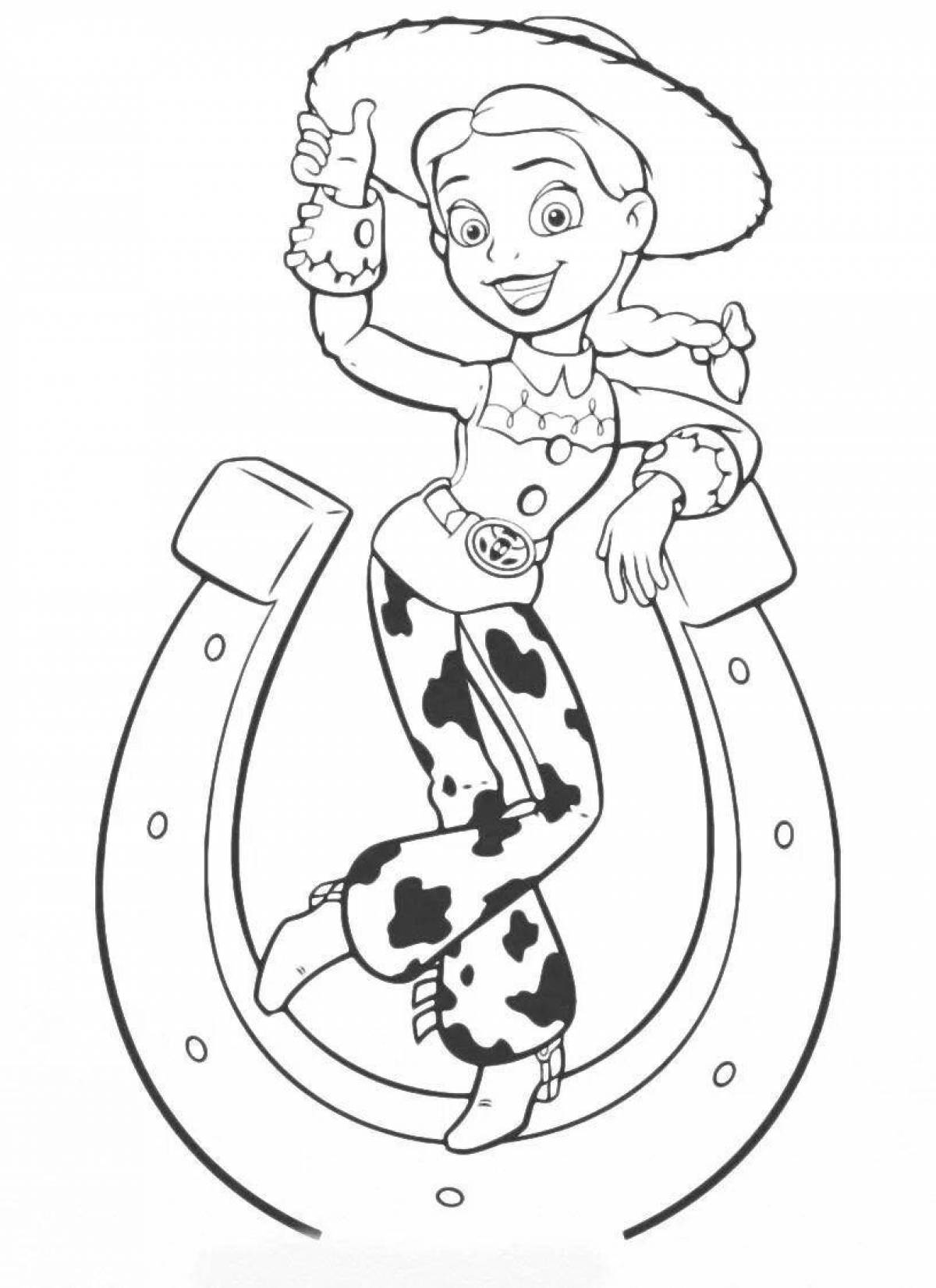 Adorable jessie toy story coloring book