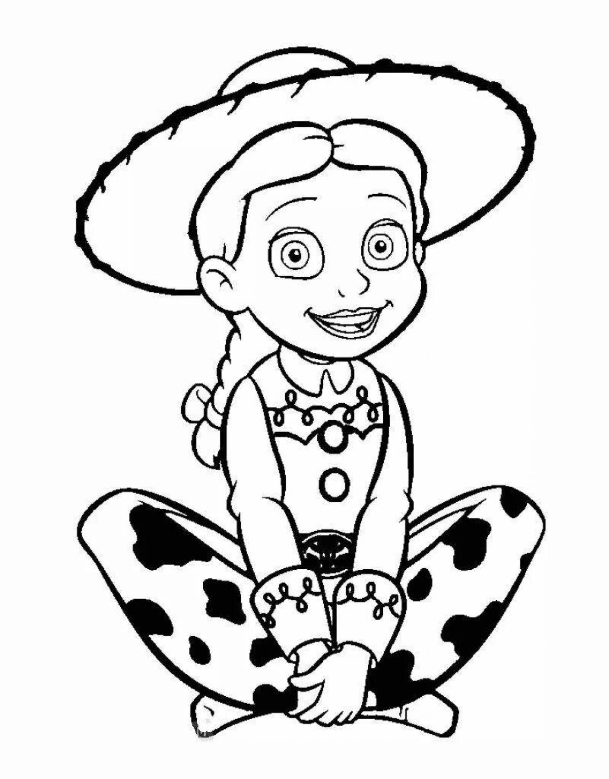 Coloring book jessie's dazzling toy story