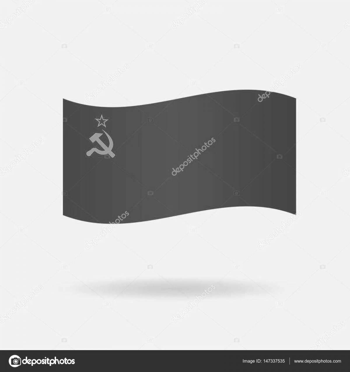 Coloring page dazzling flag of the soviet union