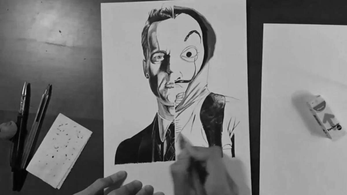 Coloring page joyful paper house