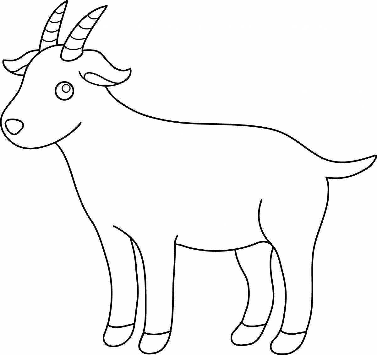 Страница раскраски козла для детей
