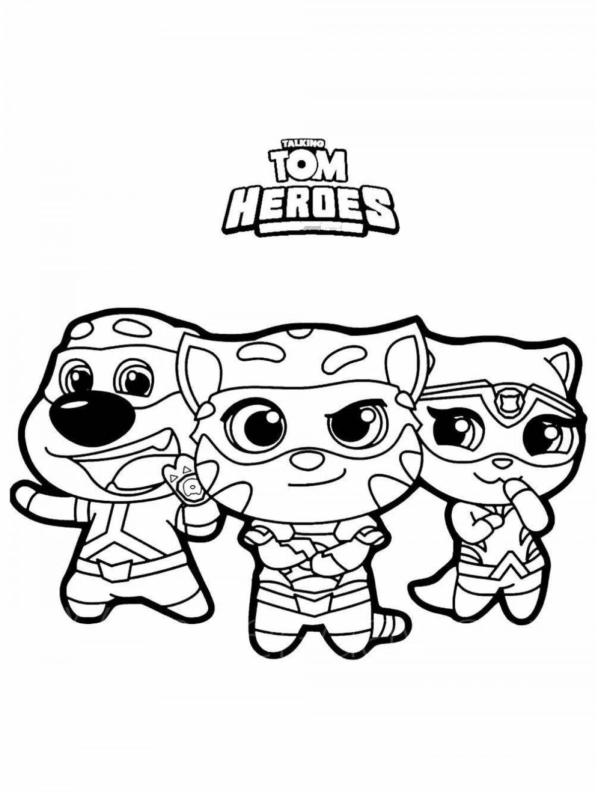 Colorful tom and ben coloring pages