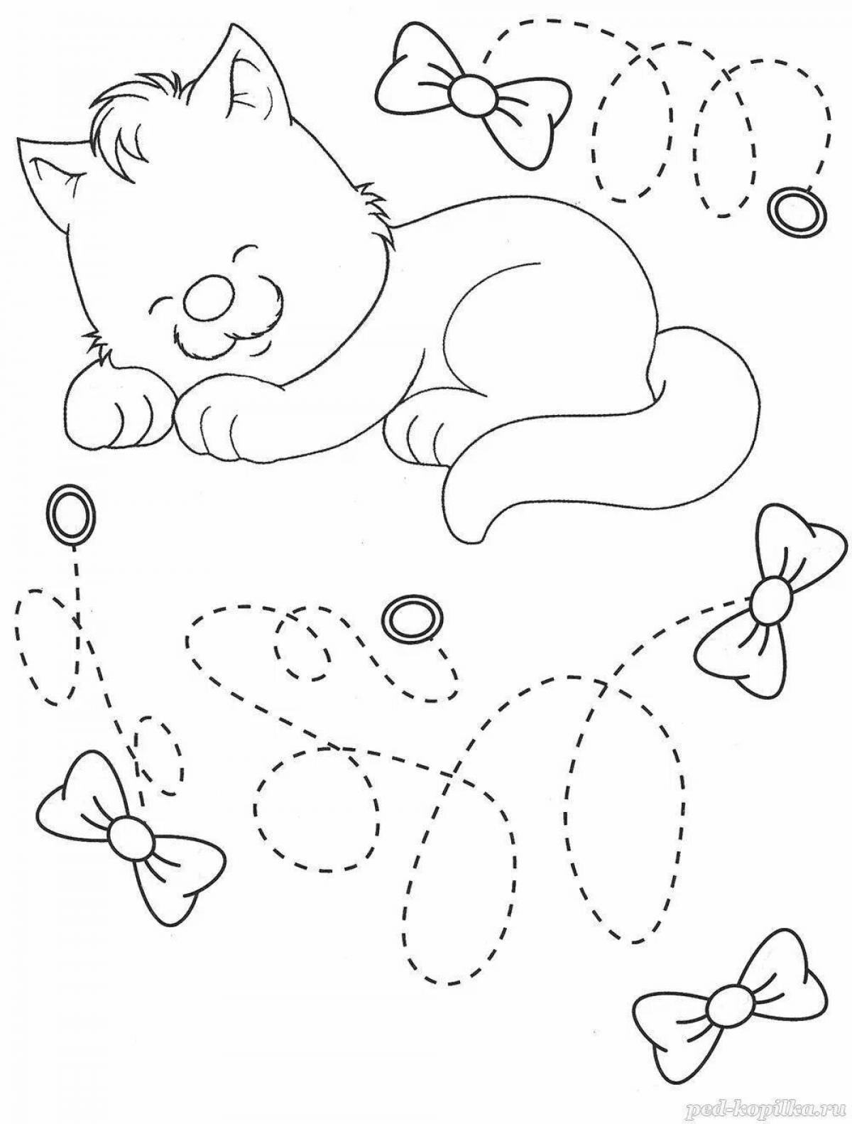 Bright coloring page 6 years of development