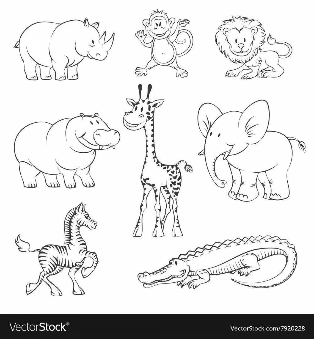 Fancy coloring animals grade 1
