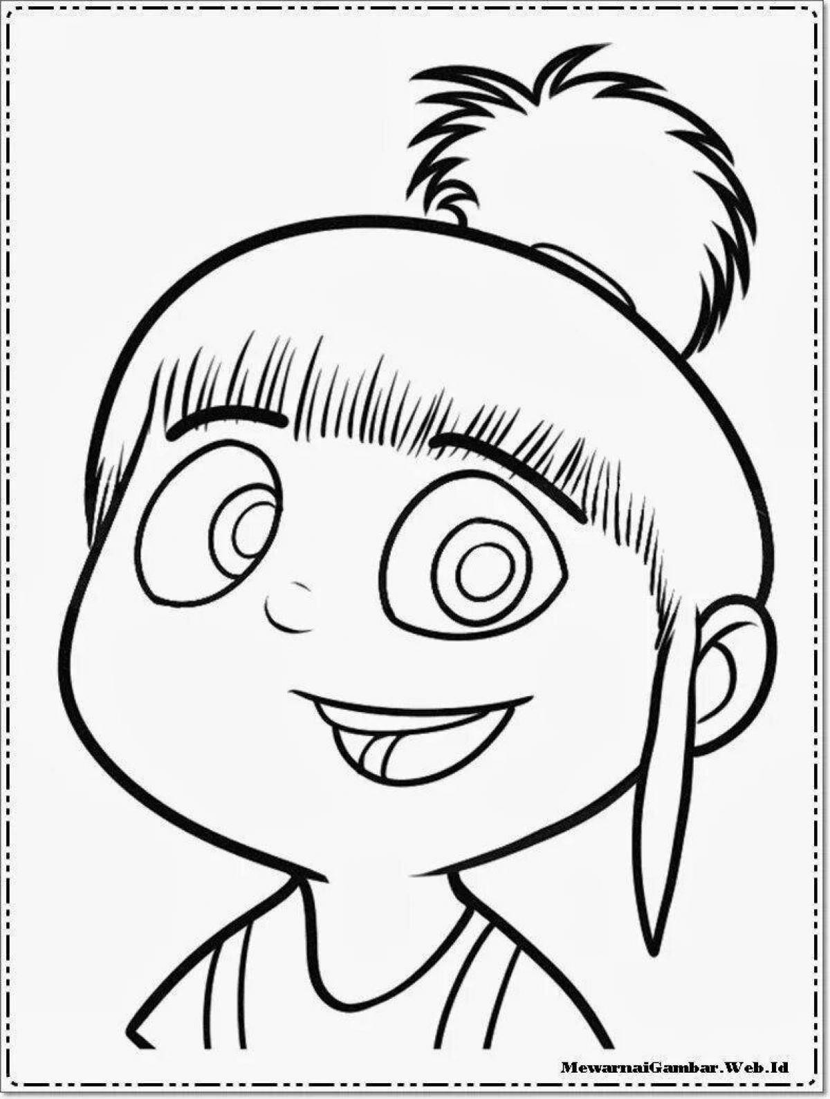Energetic coloring pages for girls funny
