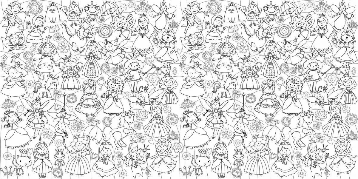 Color-storm coloring page many at once