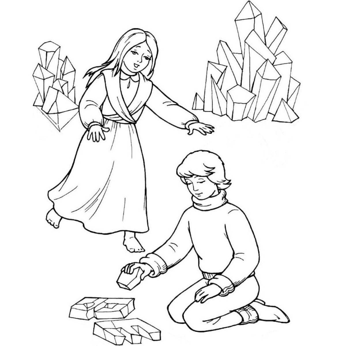 Gerda's charming coloring book of the snow queen